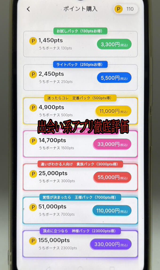 ヨガールの料金1